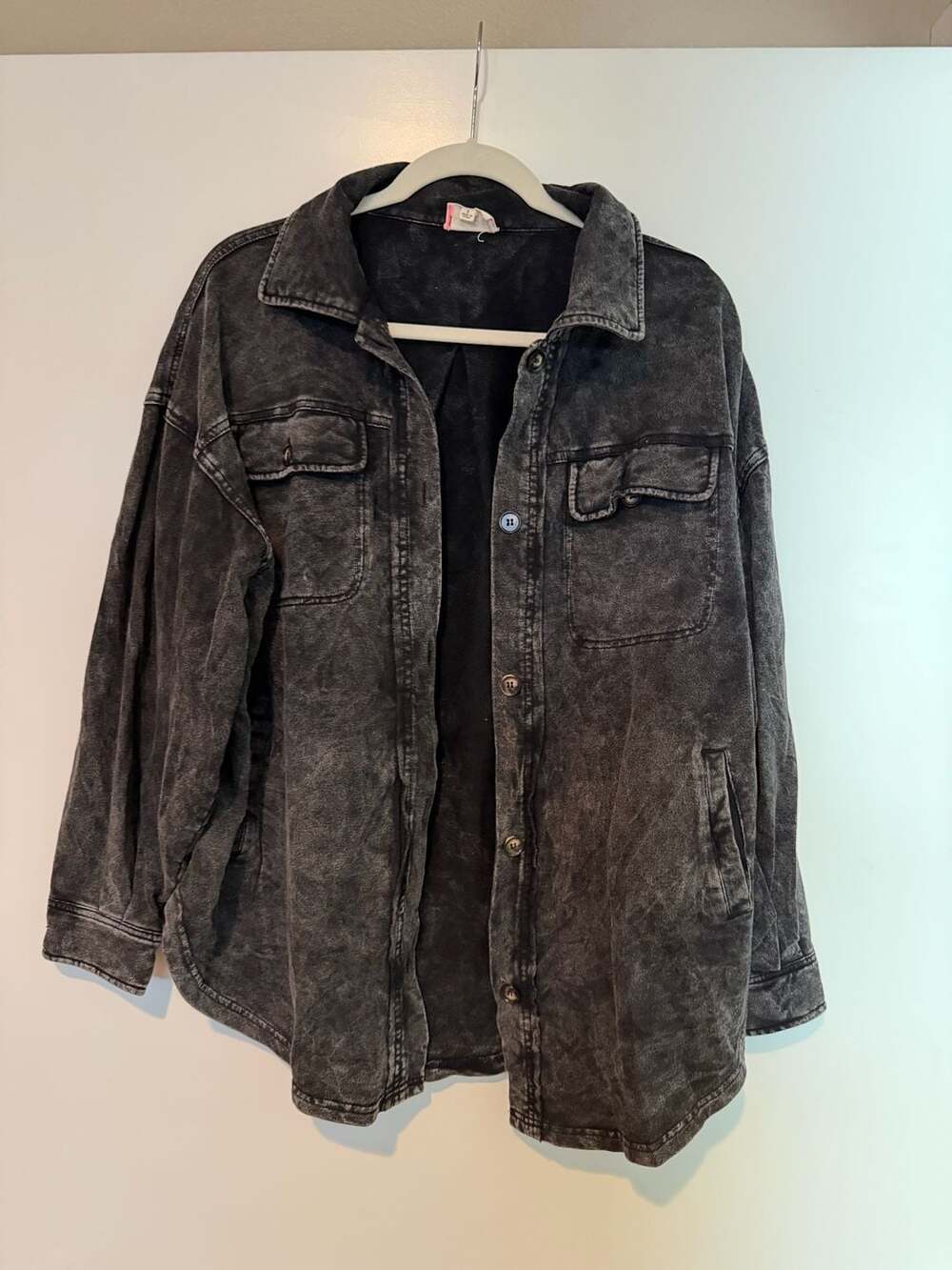 BiBi Acid Wash Denim Shirt Jacket